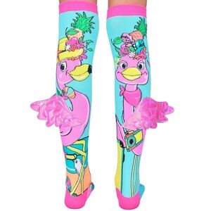 Colorful Flamingo Knee-High Socks
